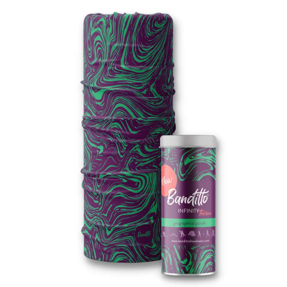 GEOGRAPHICAL PURPLE BANDANA